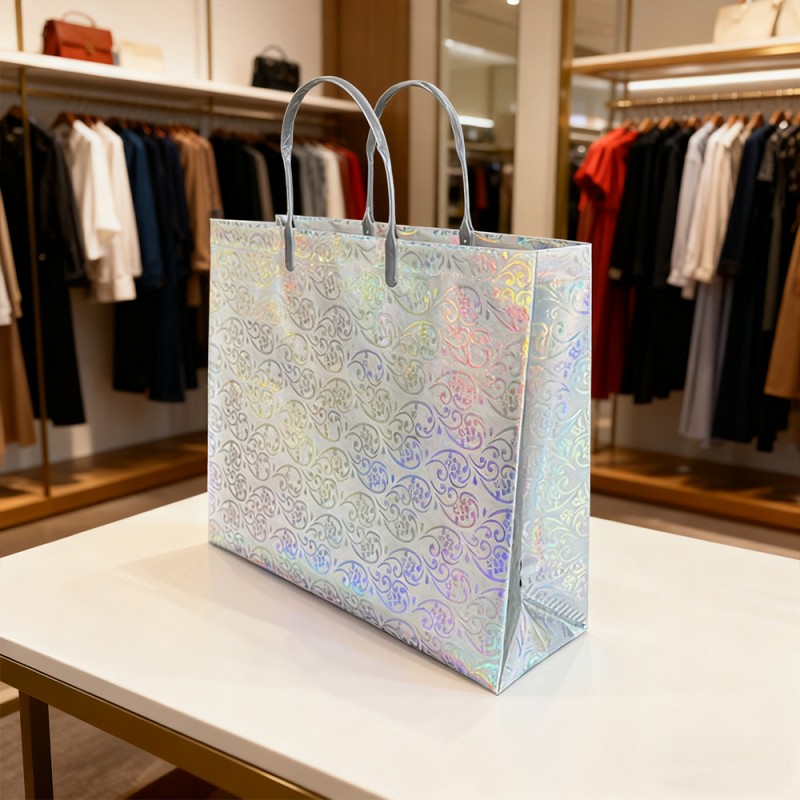 Glitterfilm gelamineerde geschenktas