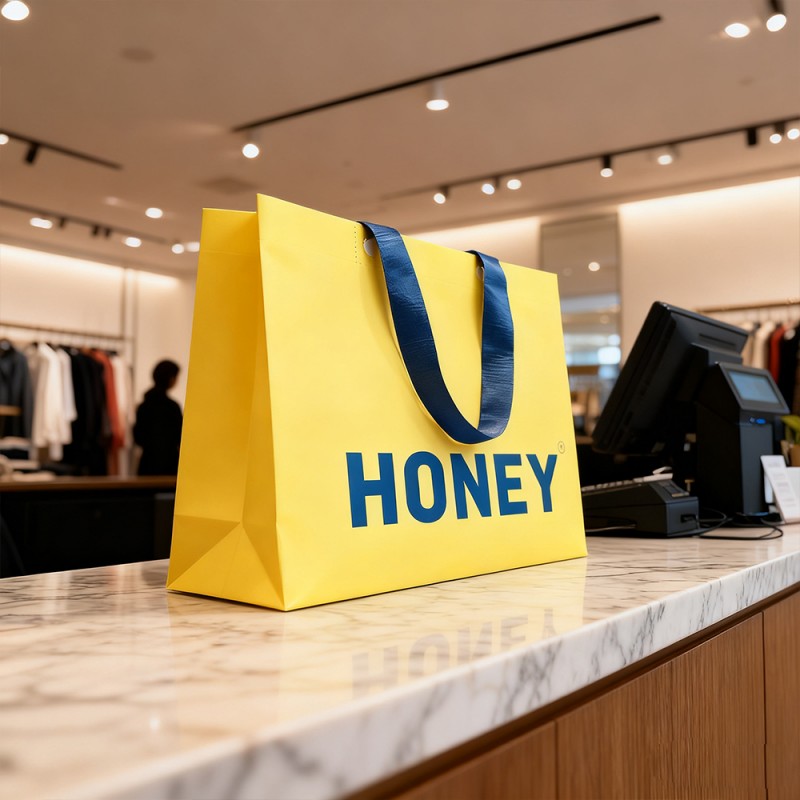 PP gelamineerde schoudertas van kraftpapier