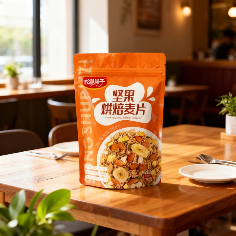 Opstaande buideltas met drie randen en verzegelde ritssluiting