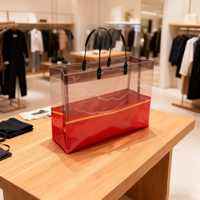 Transparante gouden band CPP boodschappentas